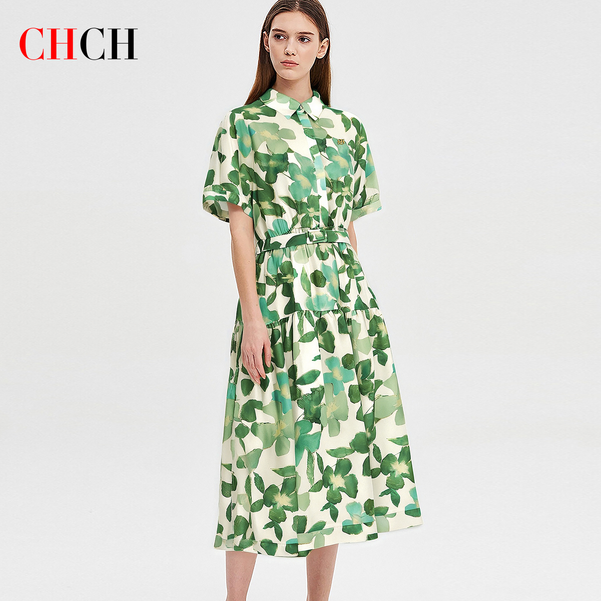 Women'S Green Formal Wear - CHCH Women's Dress New Green Flower