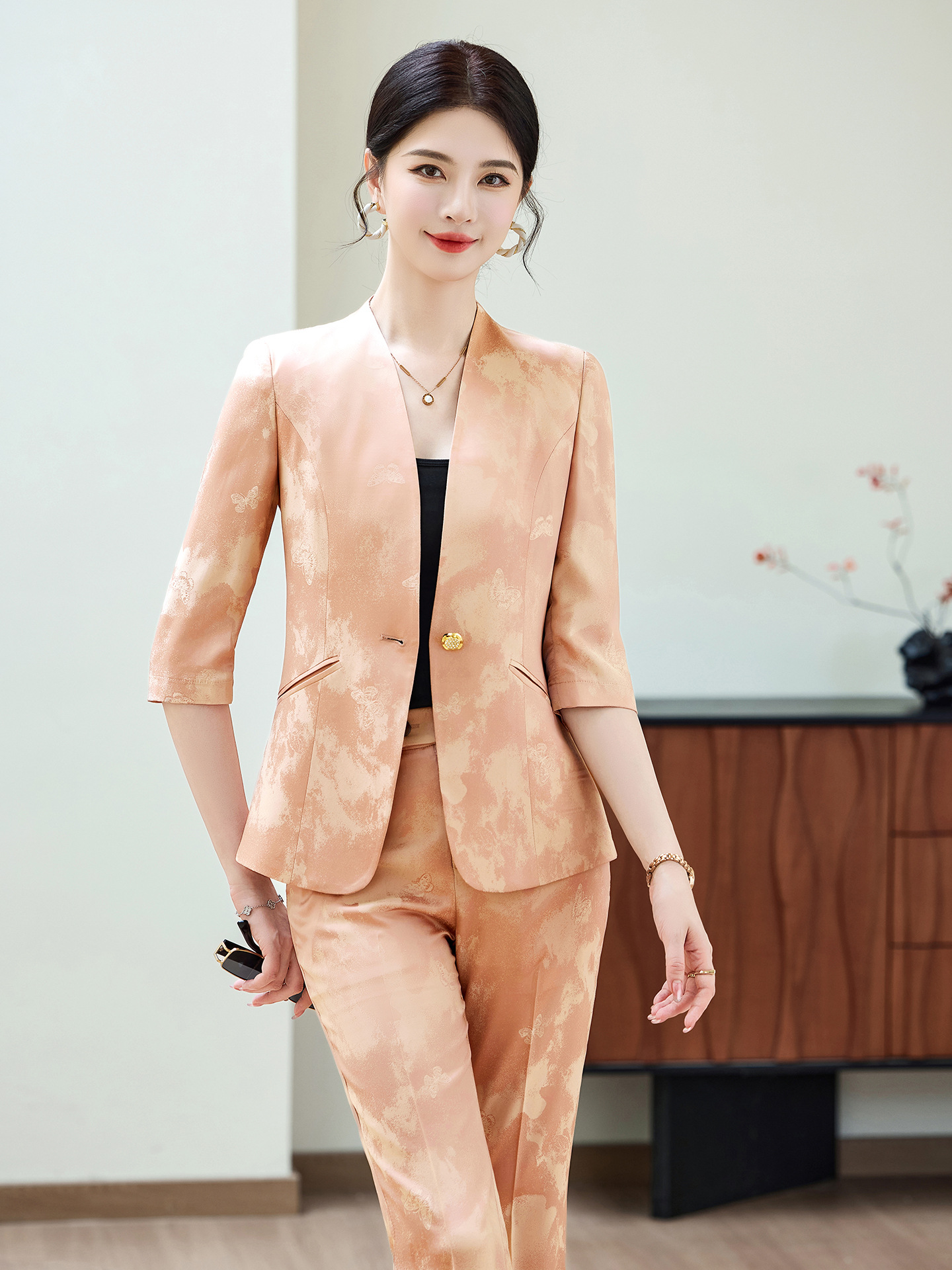Fashion Office Ladies Blazer a - Women'S Formal Wear Pants Suit review and price