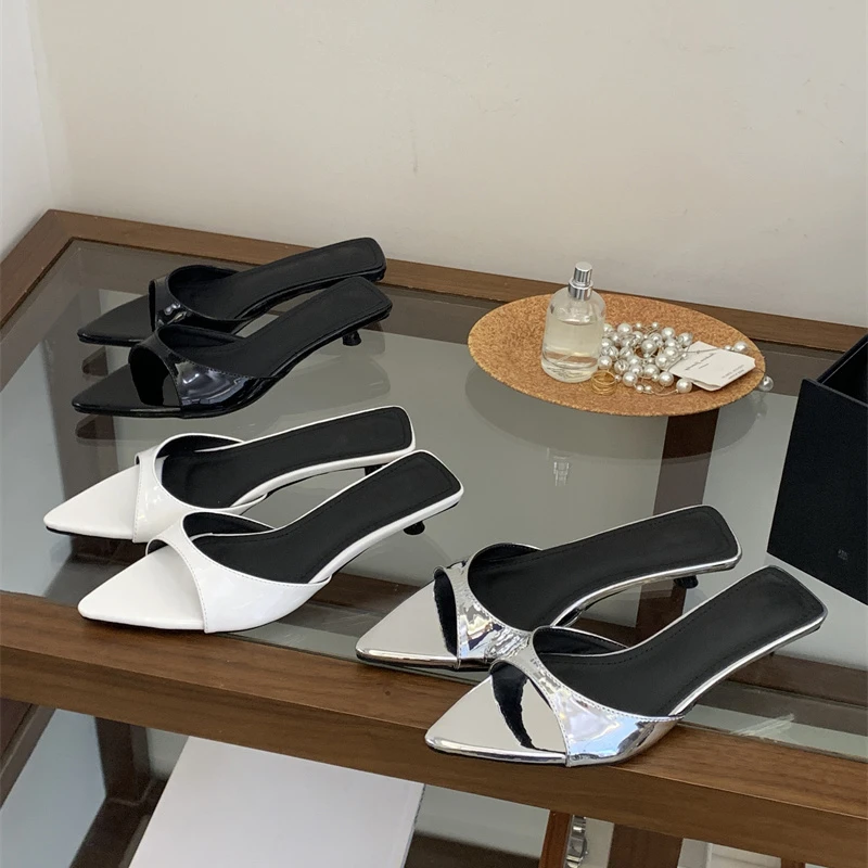 Aneikeh Summer Silver Pointed  - Kitten Heel Women review and price