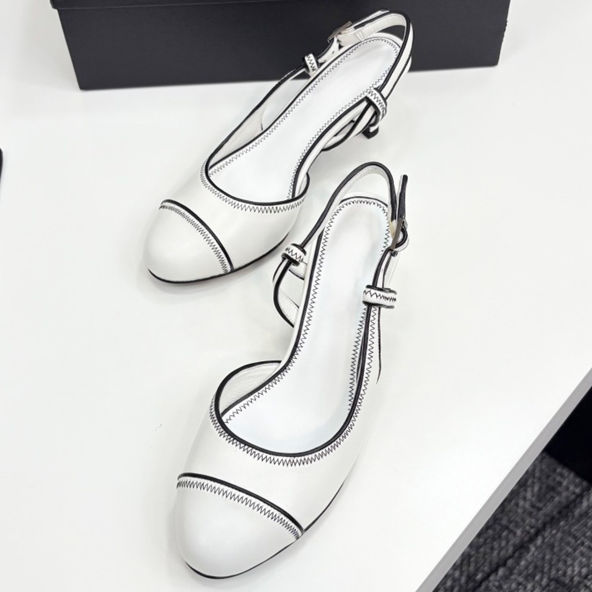 2026 Women's Leather Contrast  - Kitten Heel Women review and price