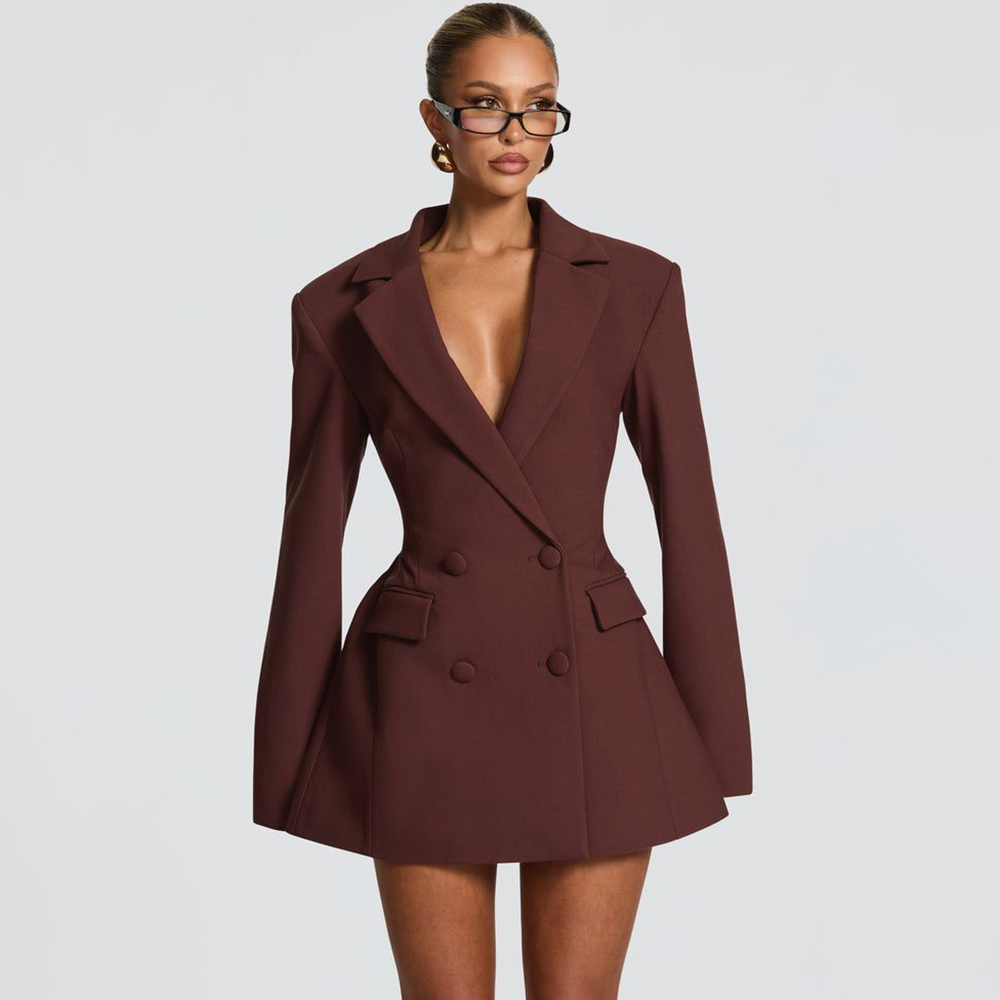 Elegant Women's Brown Flared B - Women'S Formal Wear Pants Suit review and price
