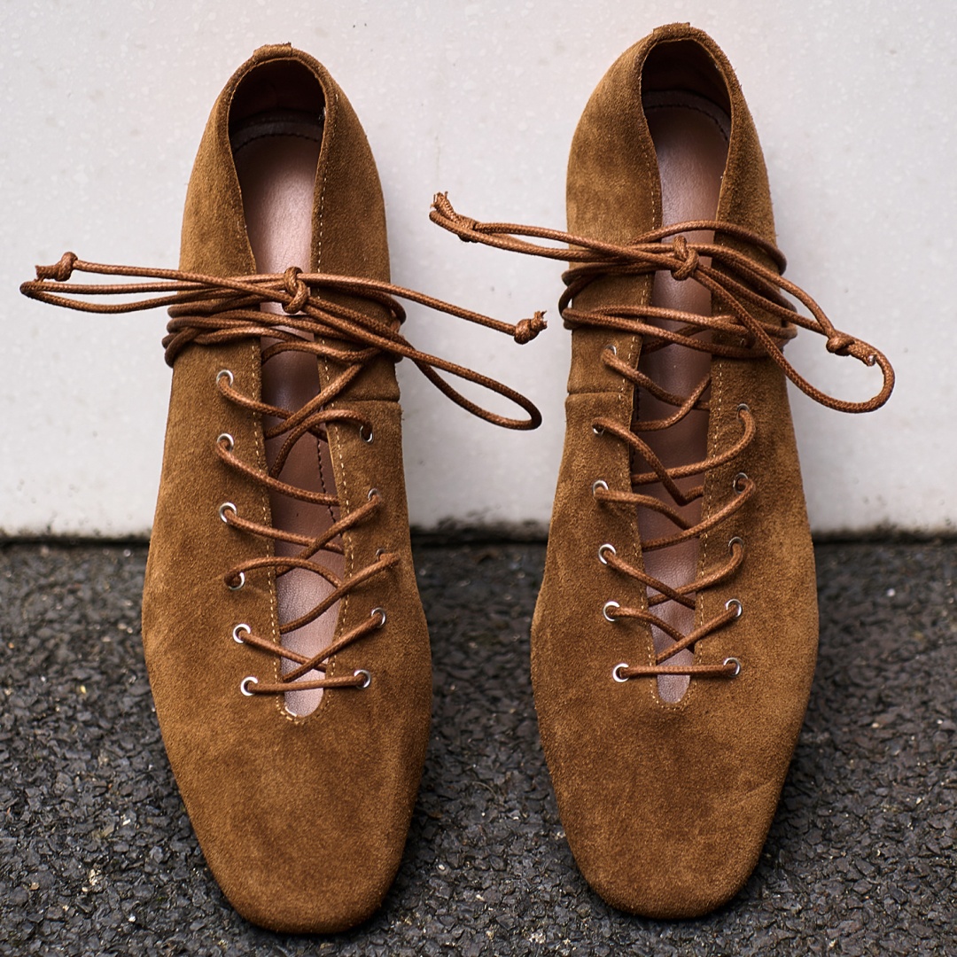 Women's natural suede leather  - Kitten Heel Women review and price