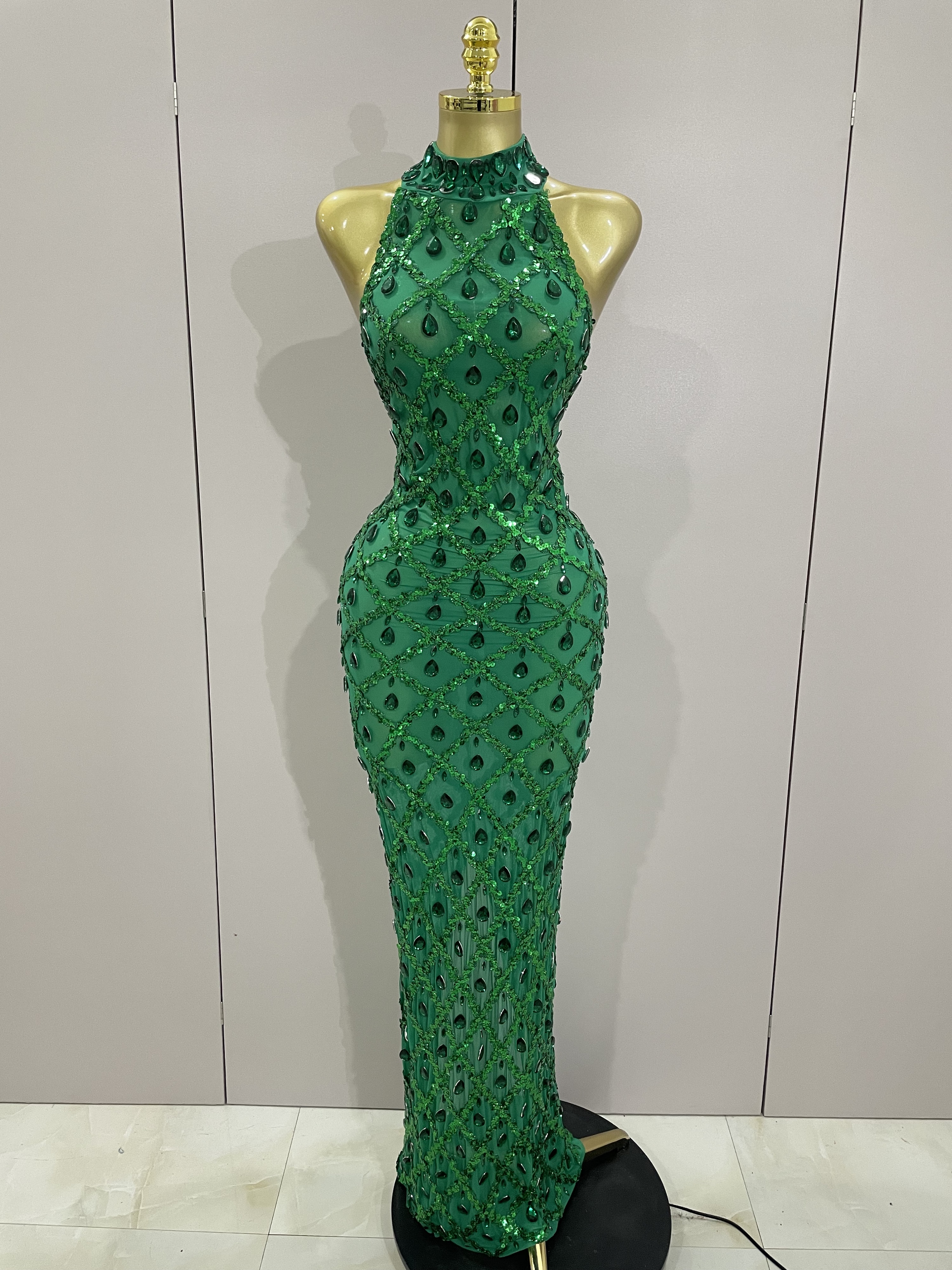 2025 New Shiny Diamond Sequins - Women'S Green Formal Wear review and price