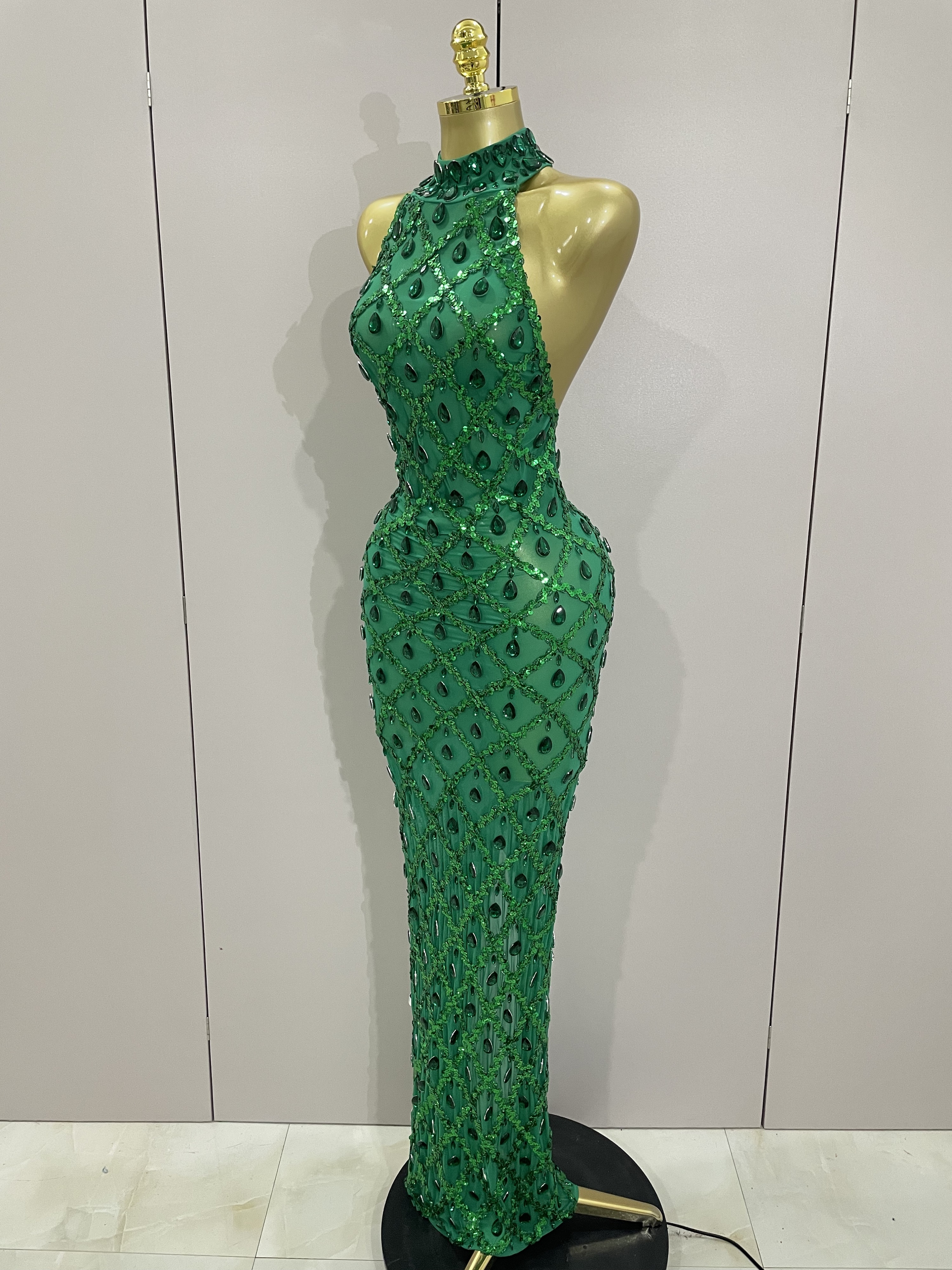 2025 New Shiny Diamond Sequins - Women'S Green Formal Wear review and price