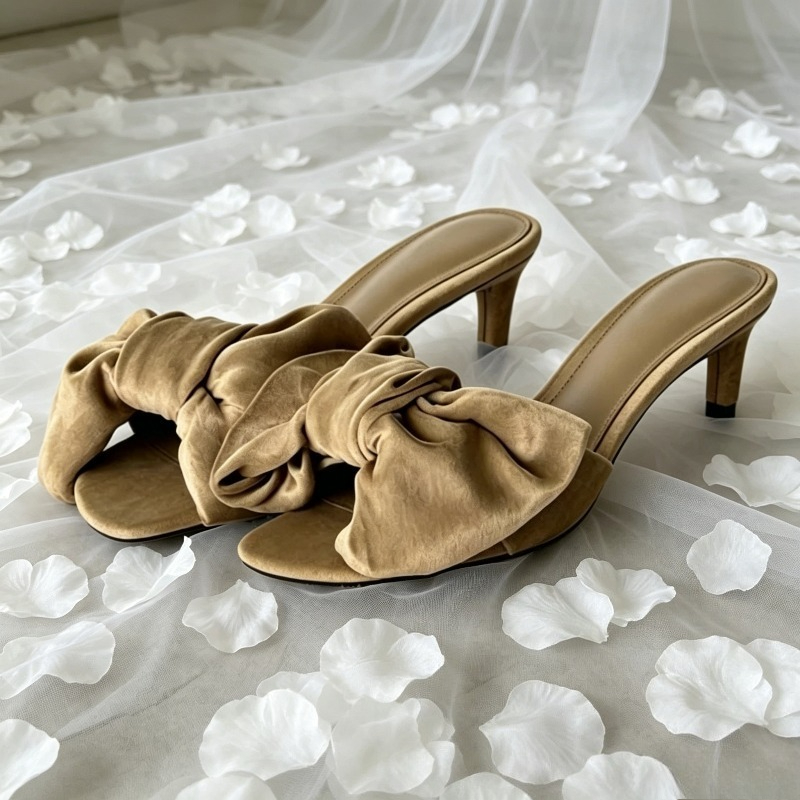 Satin Bow Detail Low Heeled Sl - Kitten Heel Women review and price