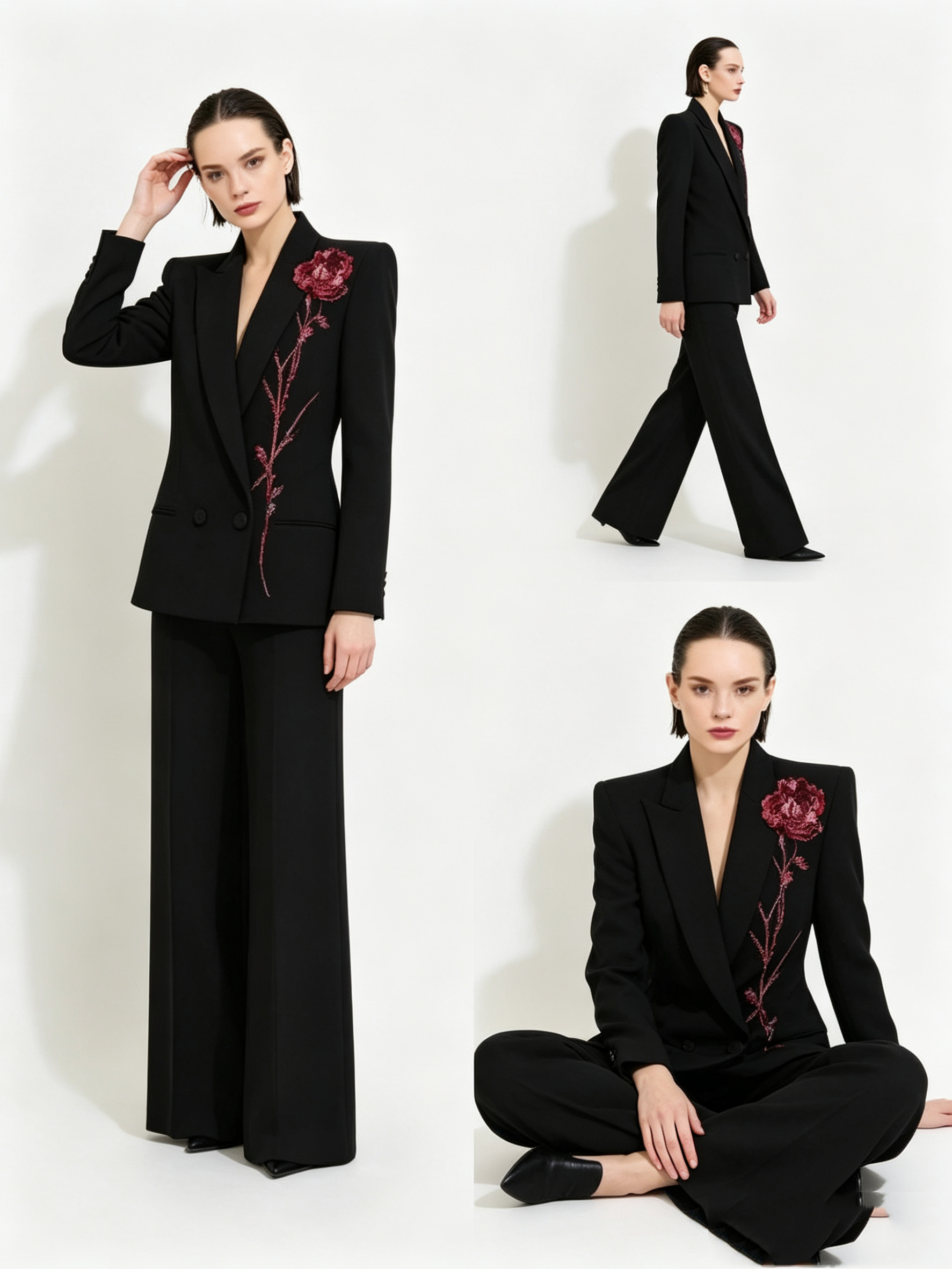 Black Women Suits Set 2 Piece  - Women Formal Wear Black review and price