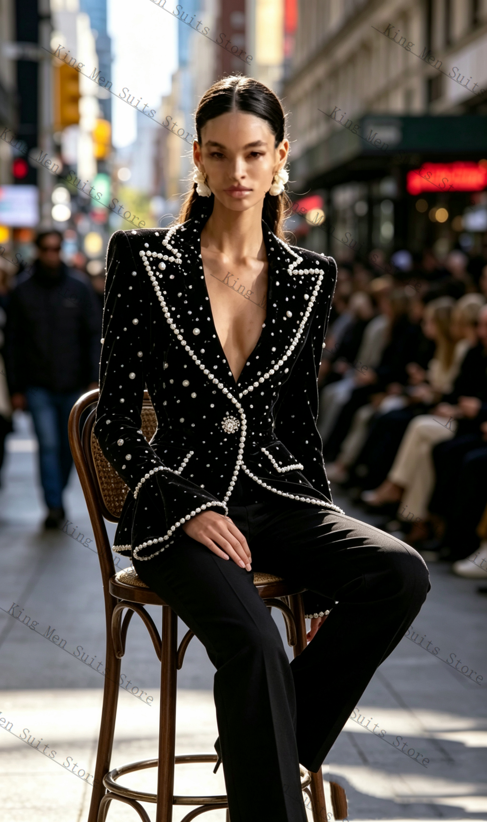 Pearls Black Formal Women Suit - Women Formal Wear Black review and price
