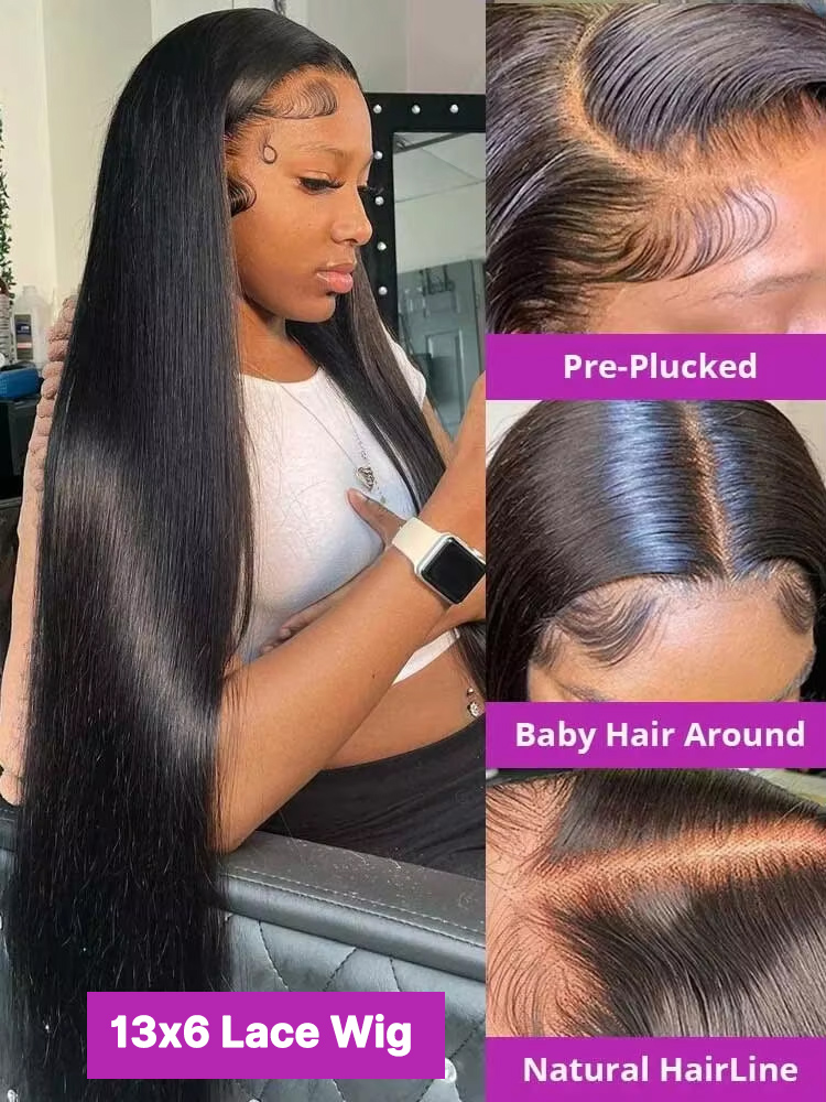 13x4 HD Lace Front Wig 250% De - Women Formal Wear Black review and price