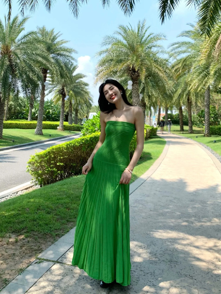 Strapless Long Dresses Summer  - Women'S Green Formal Wear review and price