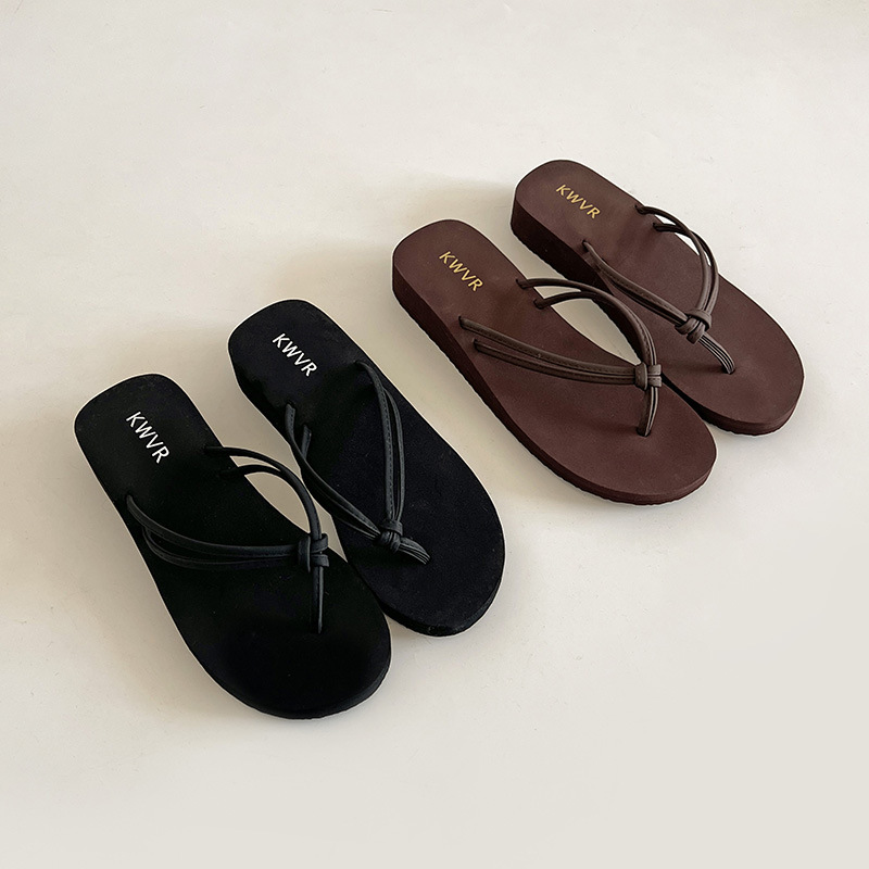 Women Brown Flip Flops Summer  - Kitten Heel Women review and price