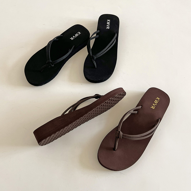 Women Brown Flip Flops Summer  - Kitten Heel Women review and price